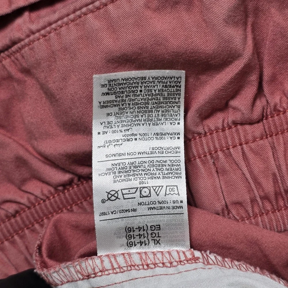 Old Navy Relaxed Fit Shorts Boy's XL (14-16) Faded Red Elastic Waist Drawstring